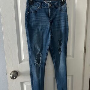 Dark blue jeans